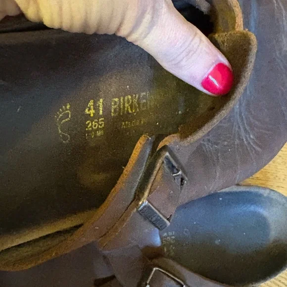 Birkenstock Brown Leather Mules - Picture 10 of 10